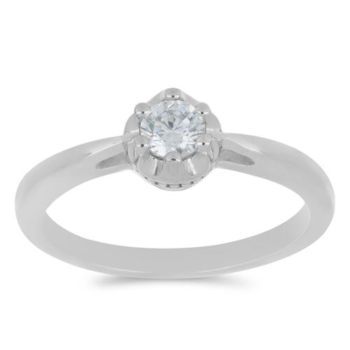 BUY AFRICAN WHITE TOPAZ GEMSTONE RING IN STERLING SILVER